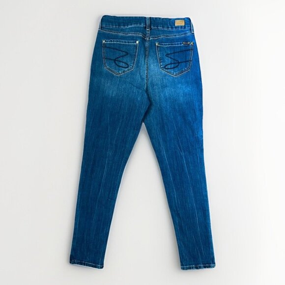 Seven 7 Tummyless High Rise Skinny Jeans Women’s Size 10 Stretch Blue Denim - Picture 2 of 11
